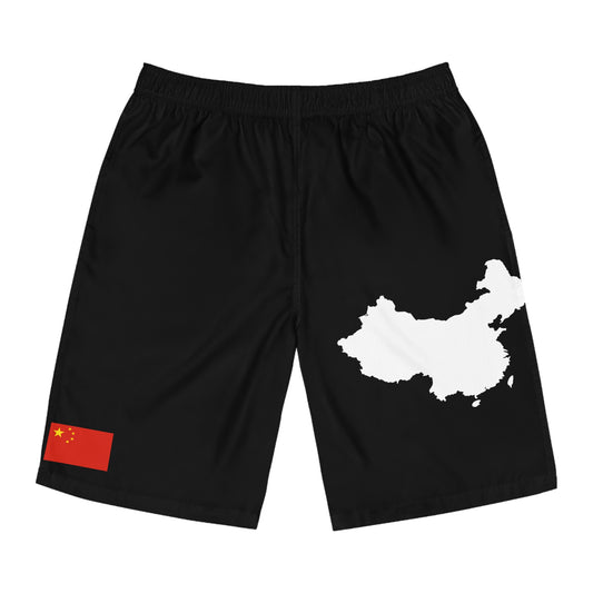 Chinese Pride Board Shorts Black