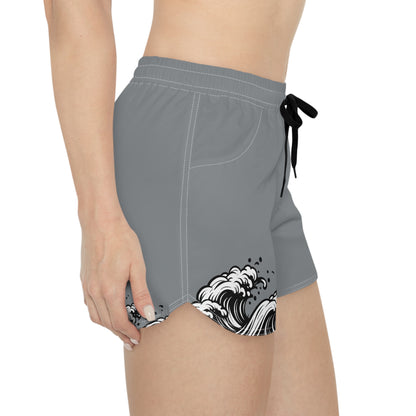 Wave of Kanagawa Women's Casual Shorts Gray