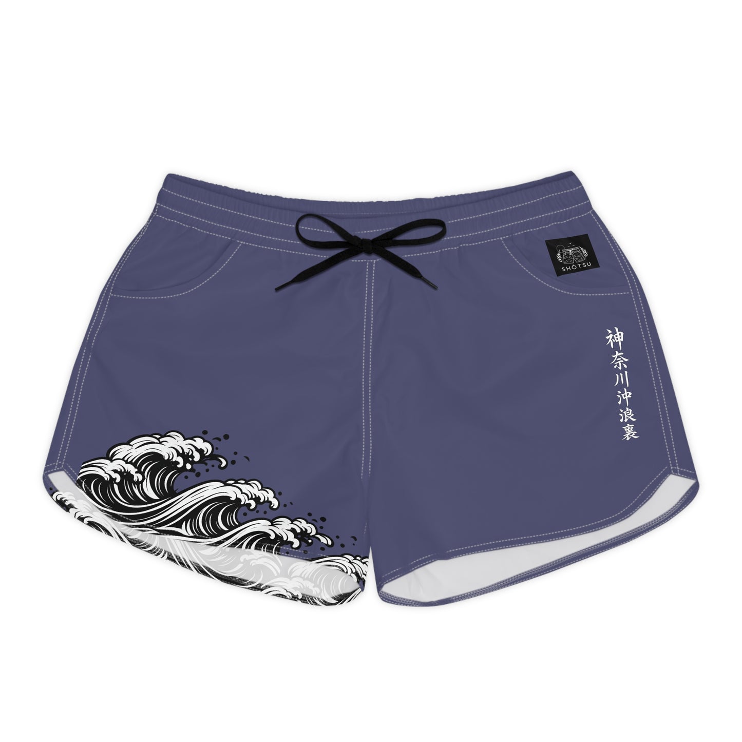 Wave of Kanagawa Women's Casual Shorts Blue