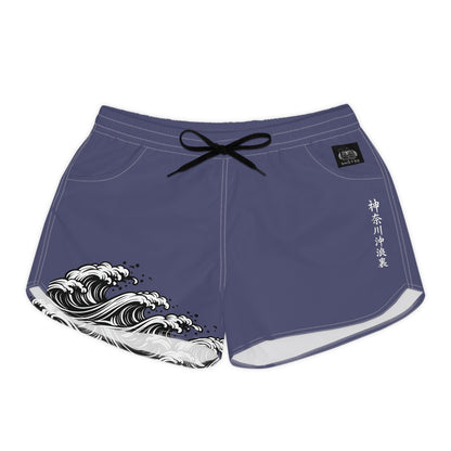 Wave of Kanagawa Women's Casual Shorts Blue