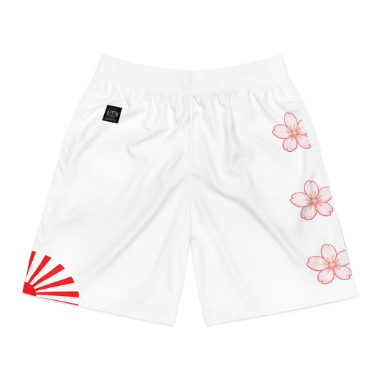 Rising Sun / Sakura Jogger Shorts White