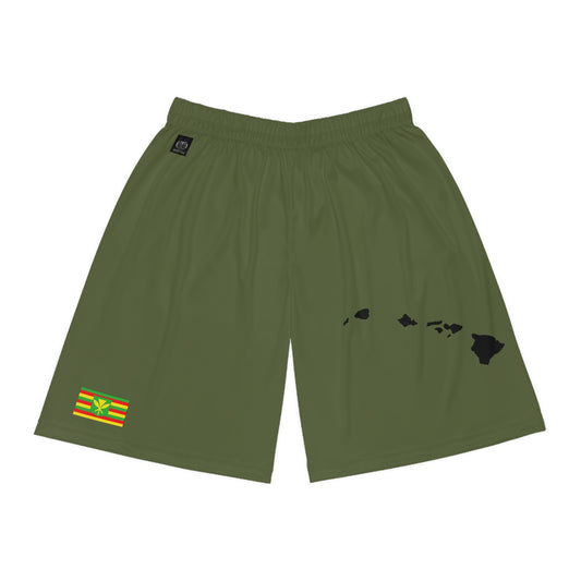 Hawaiian Pride Basketball Shorts Green