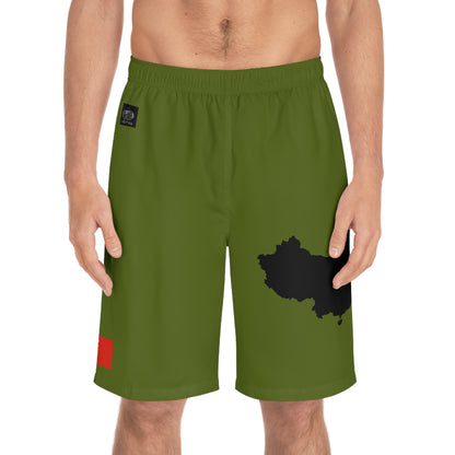 Chinese Pride Board Shorts Green