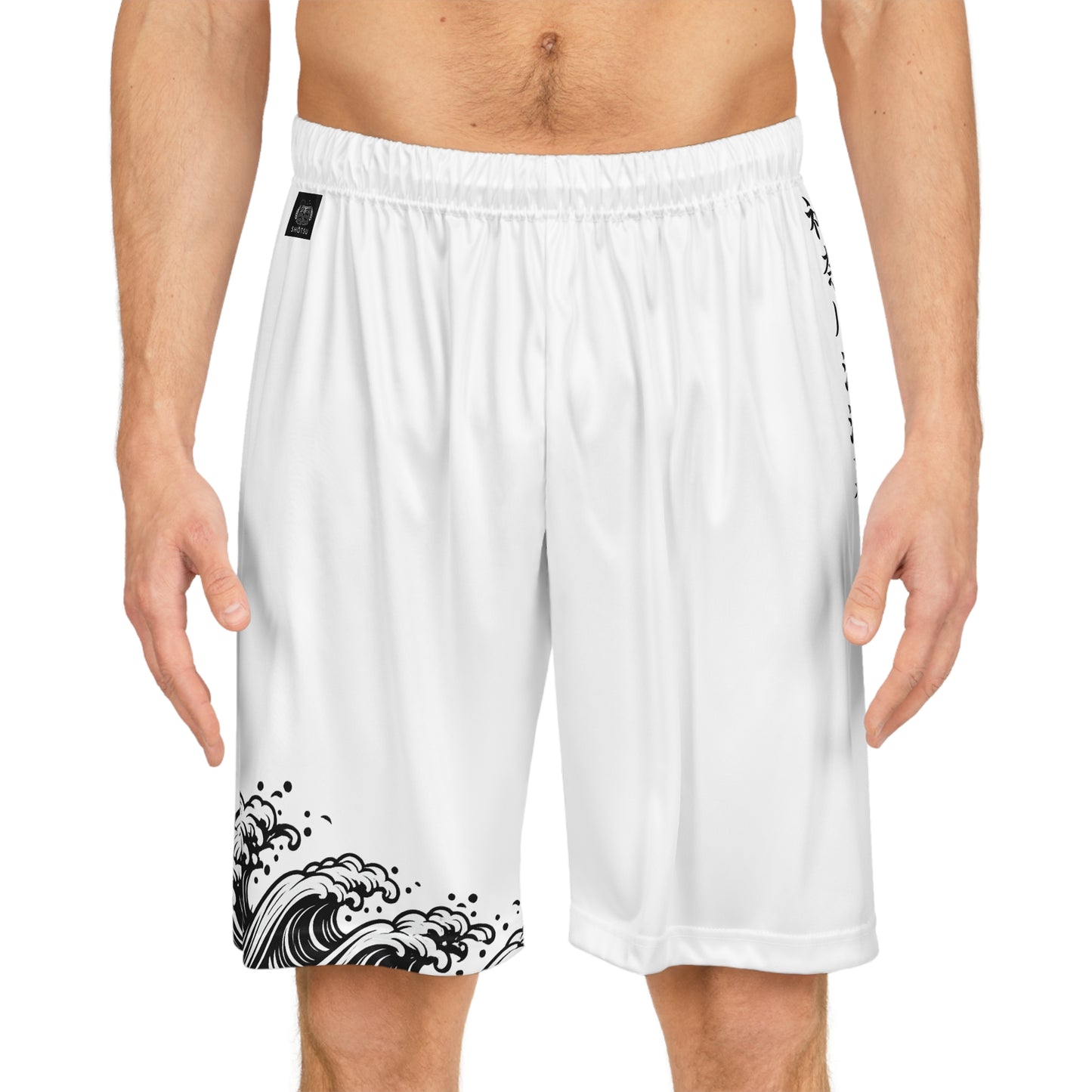 Wave of Kanagawa Basketball Shorts White