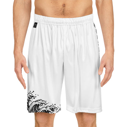 Wave of Kanagawa Basketball Shorts White