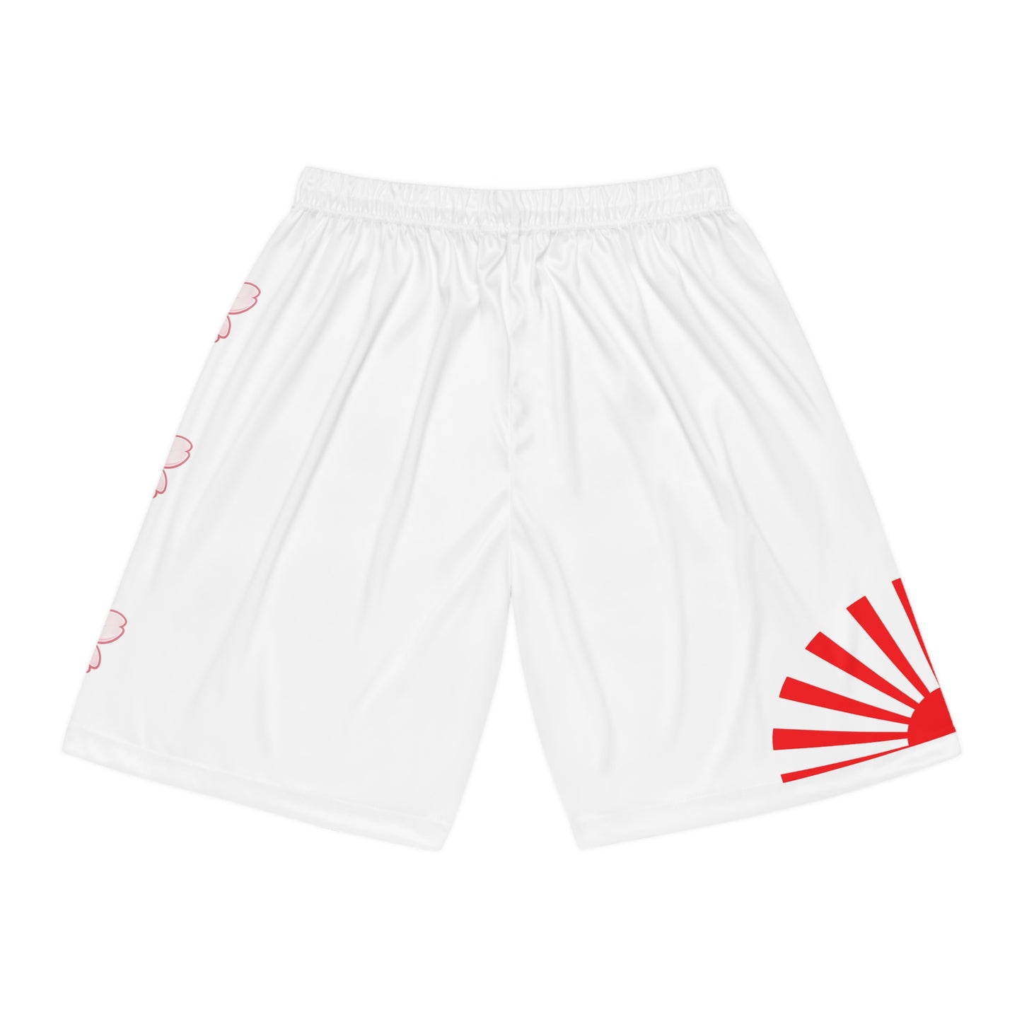 Rising Sun / Sakura Basketball Shorts White