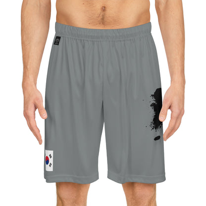 South Korean Pride Basketball Shorts Gray
