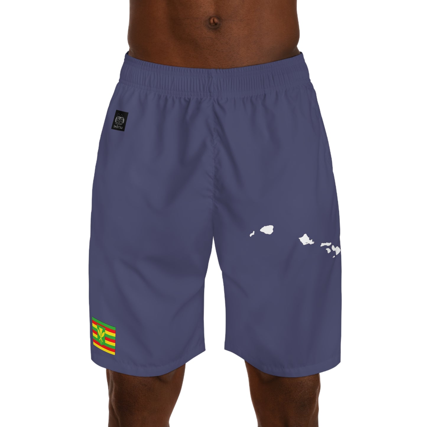Hawaiian Pride Jogger Shorts Blue