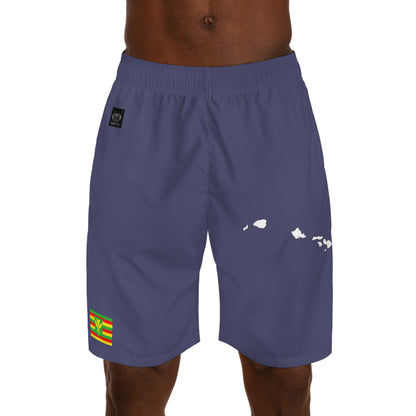 Hawaiian Pride Jogger Shorts Blue