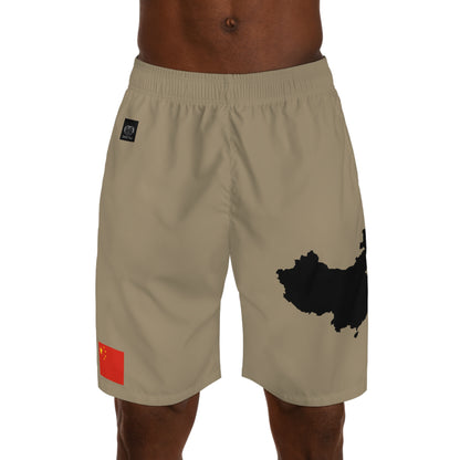 Chinese Pride Jogger Shorts Khaki