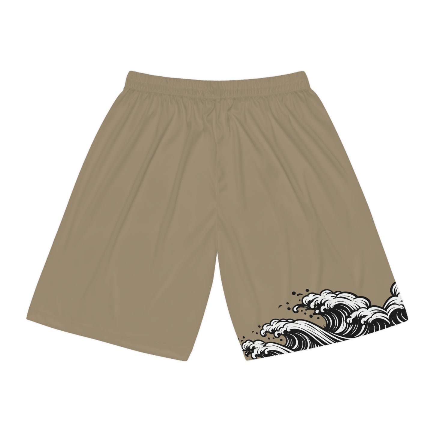 Wave of Kanagawa Basketball Shorts Khaki