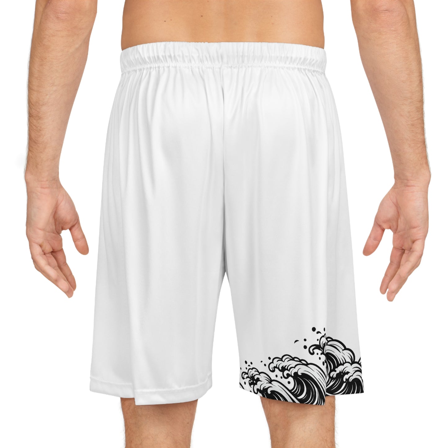 Wave of Kanagawa Basketball Shorts White