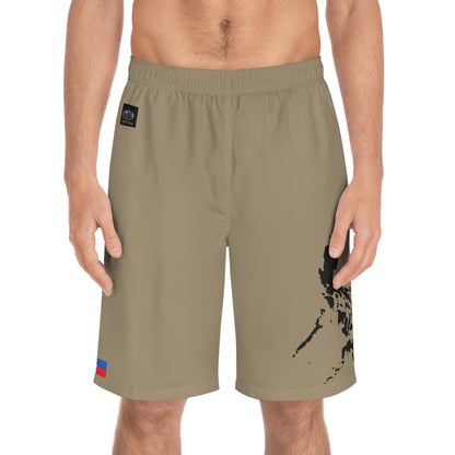 Filipino Pride Board Shorts Khaki