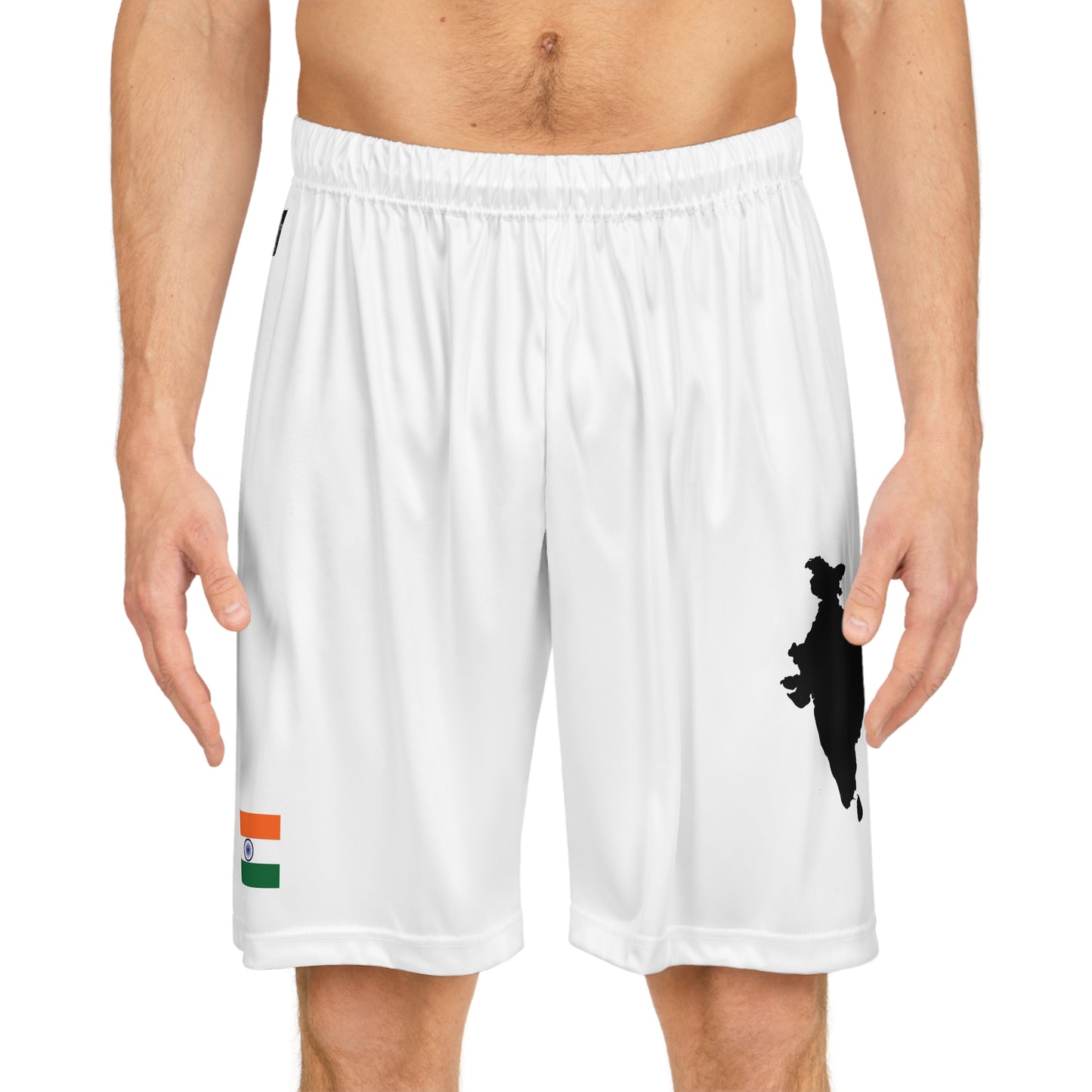 India Basketball Shorts White