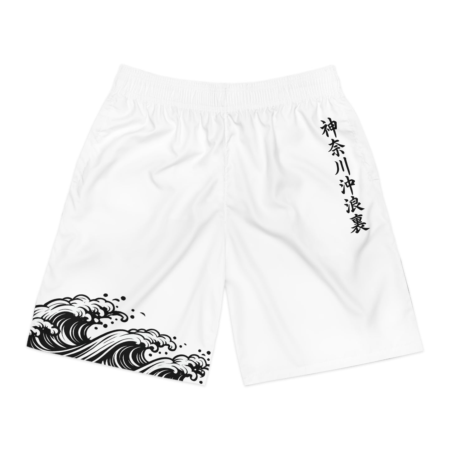 Wave of Kanagawa Jogger Shorts White