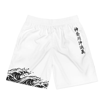 Wave of Kanagawa Jogger Shorts White