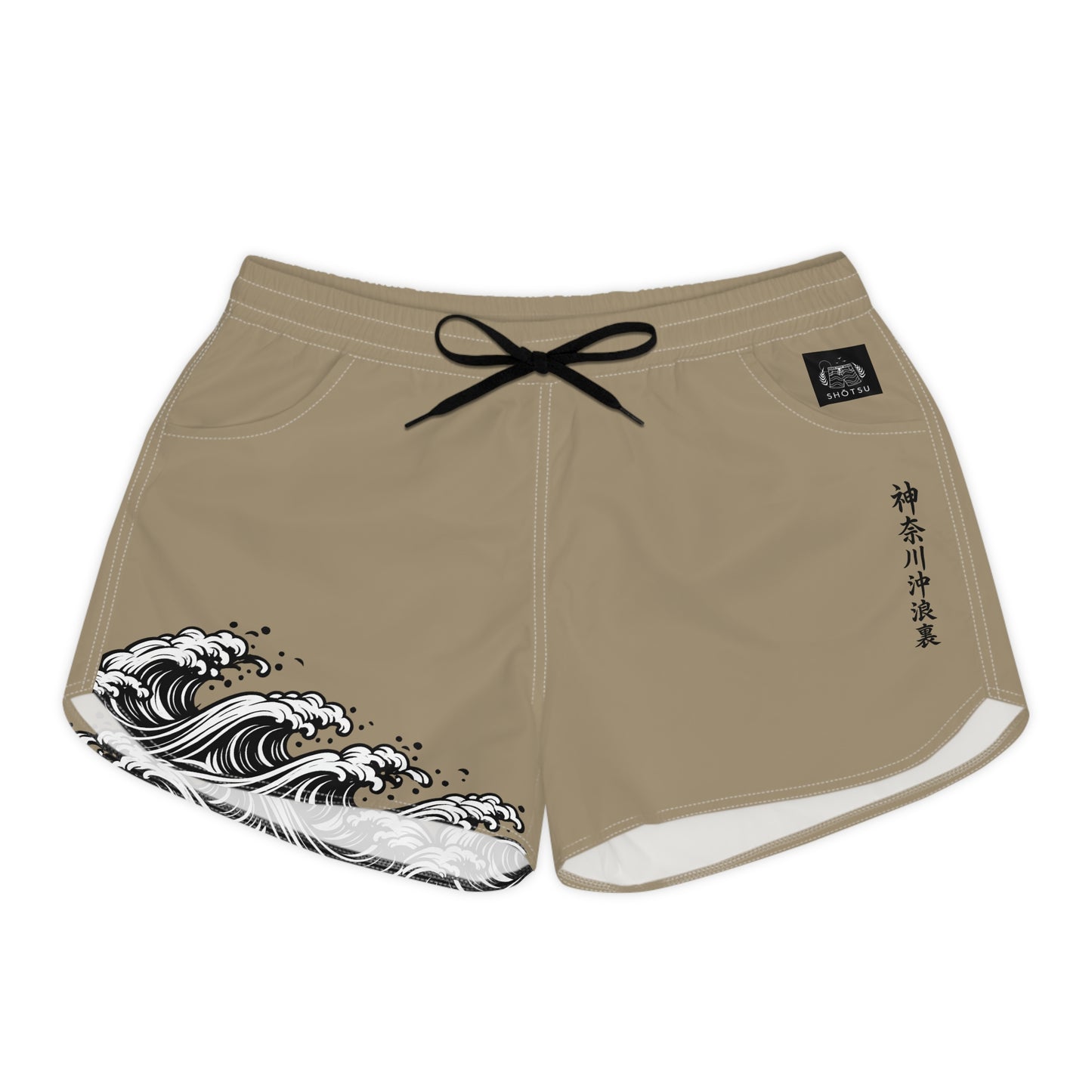 Wave of Kanagawa Women's Casual Shorts Khaki