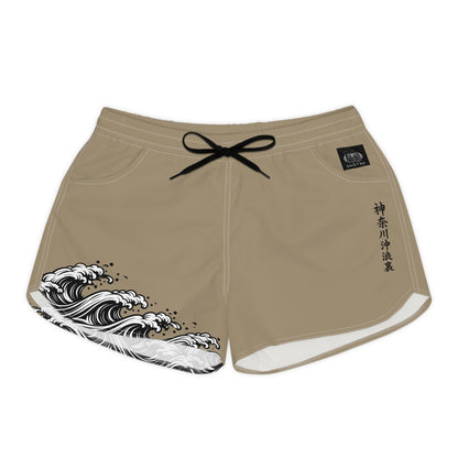 Wave of Kanagawa Women's Casual Shorts Khaki