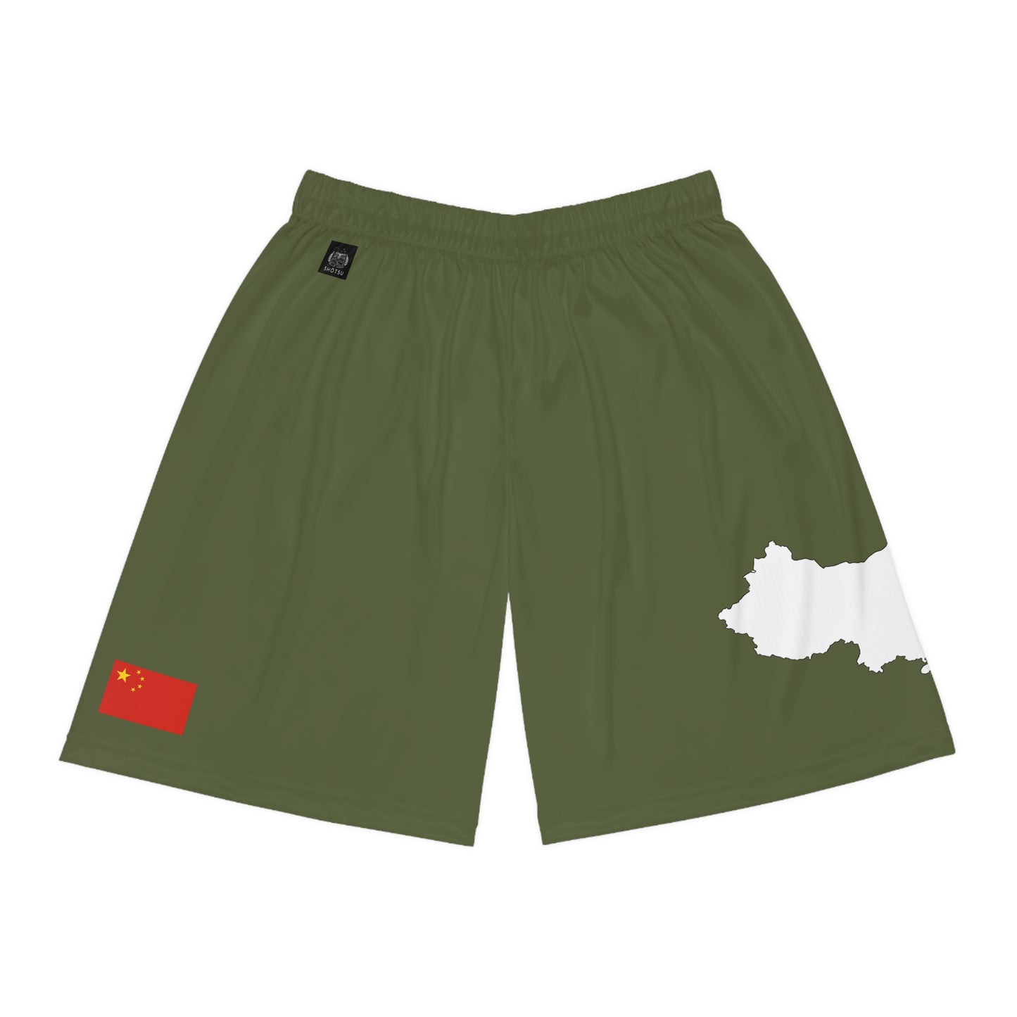 Chinese Pride Basketball Shorts Green/White