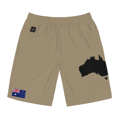 Australian Pride Board Shorts Khaki