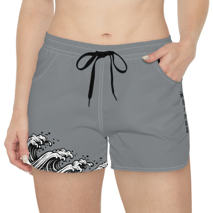 Wave of Kanagawa Women's Casual Shorts Gray
