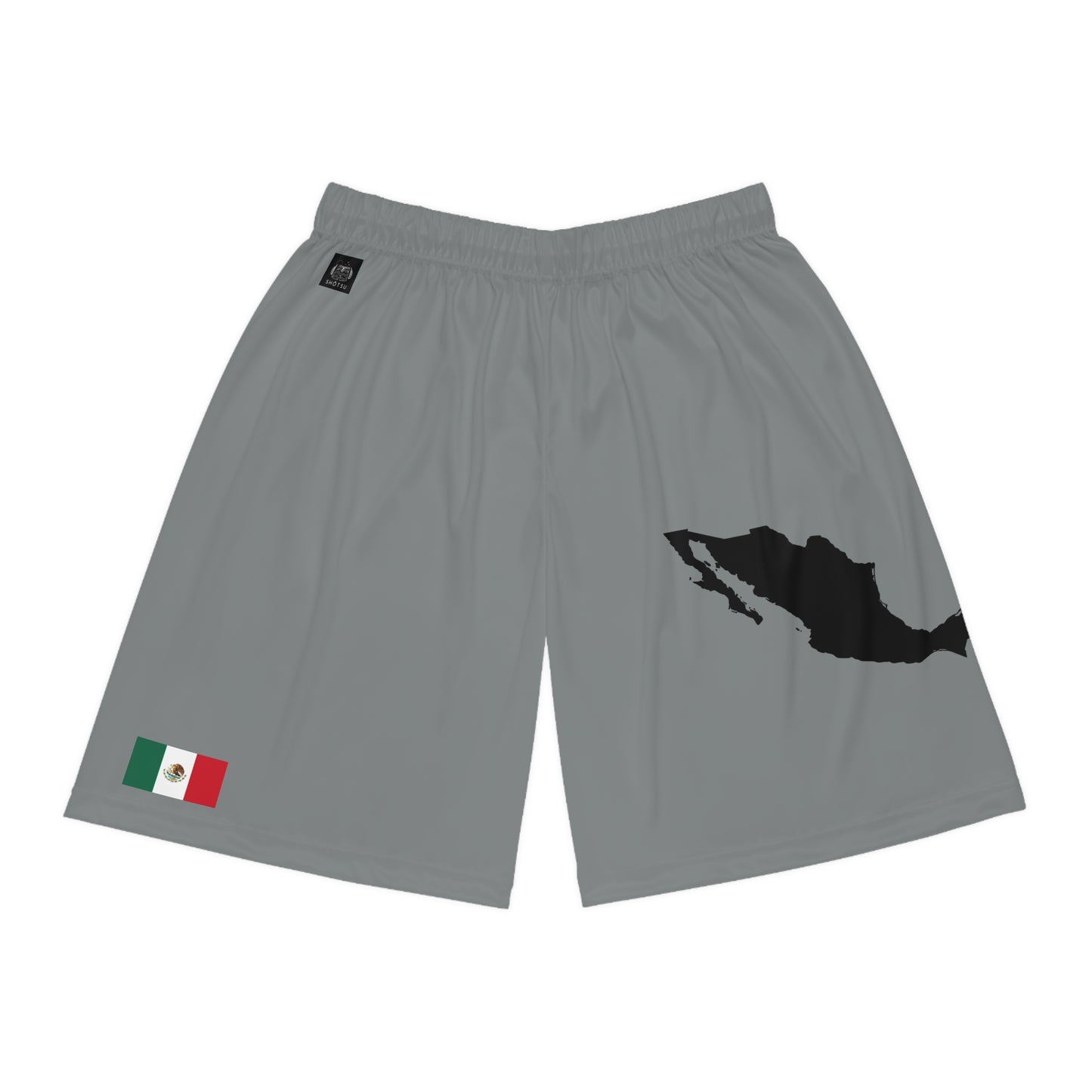 Mexican Pride Basketball Shorts Gray