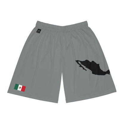 Mexican Pride Basketball Shorts Gray