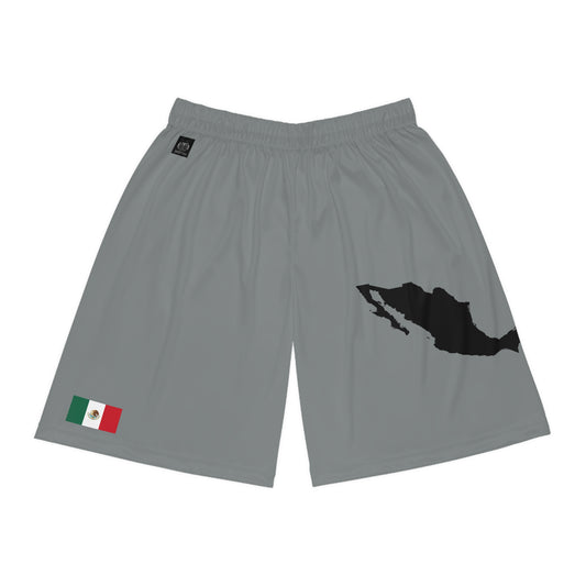 Mexican Pride Basketball Shorts Gray