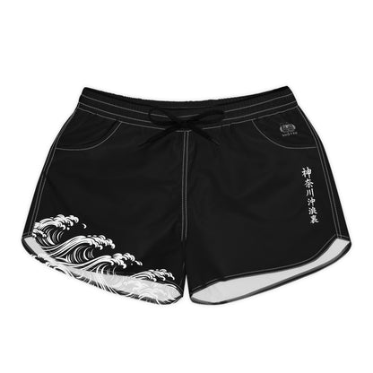 Wave of Kanagawa Women's Casual Shorts Black