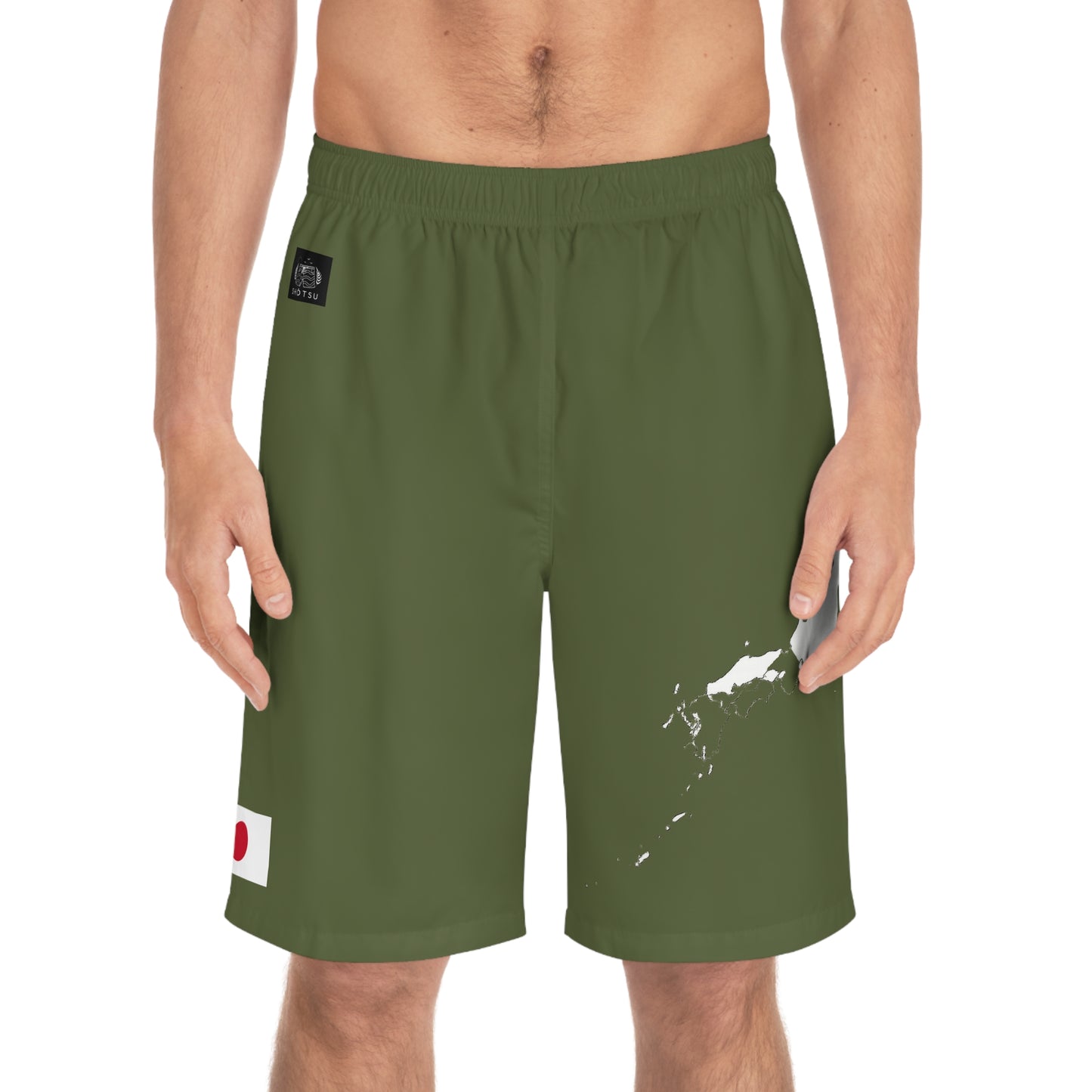 Japanese Pride Board Shorts White/Green