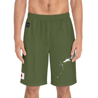 Japanese Pride Board Shorts White/Green