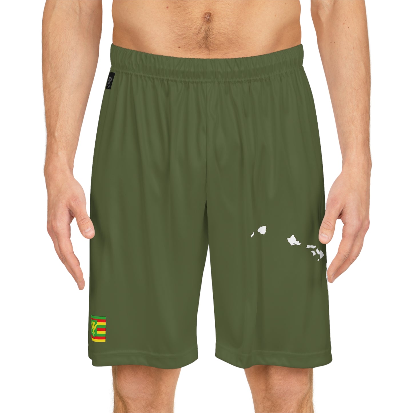 Hawaiian Pride Basketball Shorts Green/White