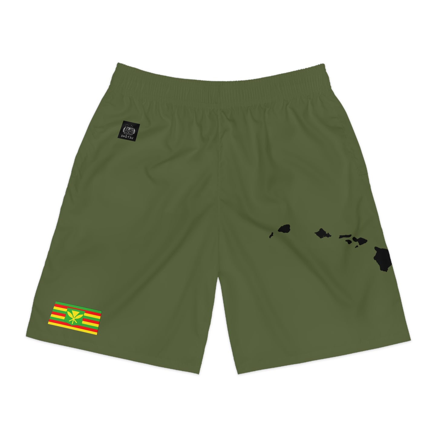 Hawaiian Pride Jogger Shorts Green