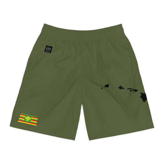 Hawaiian Pride Jogger Shorts Green
