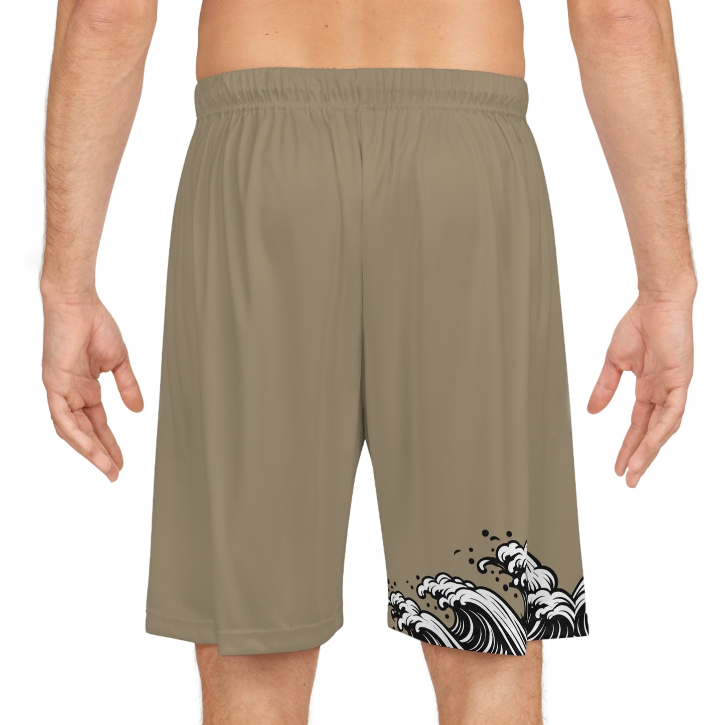 Wave of Kanagawa Basketball Shorts Khaki