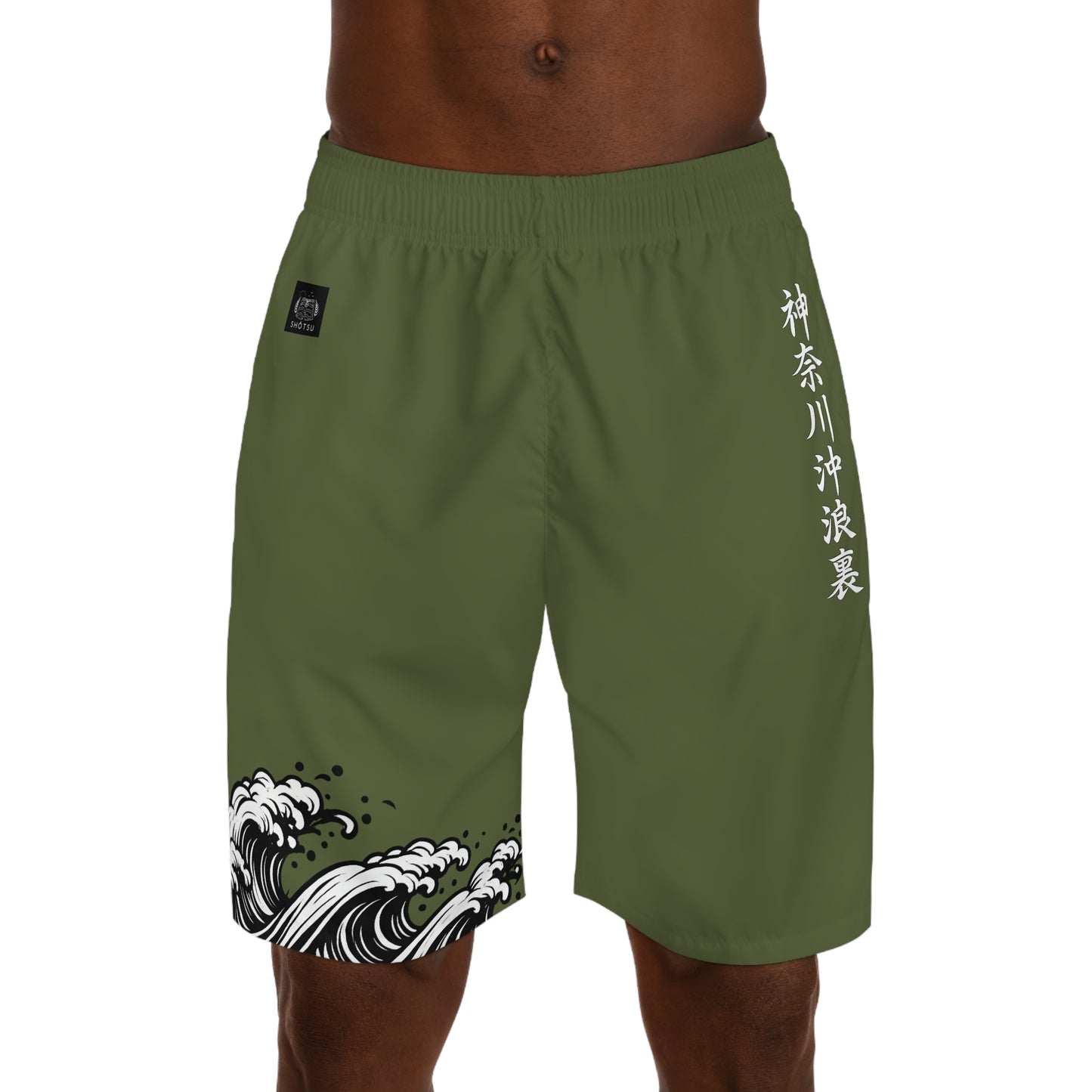 Wave of Kanagawa / Sakura Jogger Shorts Green