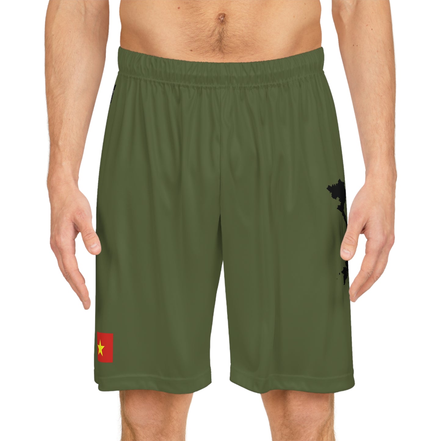 Vietnamese Pride Basketball Shorts Green