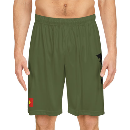 Vietnamese Pride Basketball Shorts Green