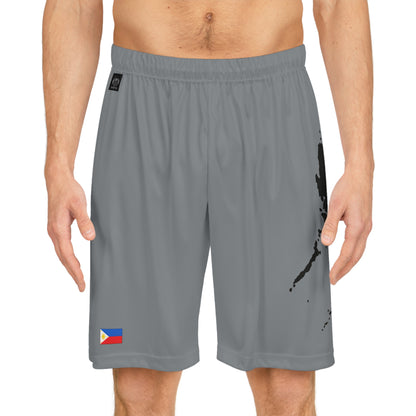 Filipino Pride Basketball Shorts Gray