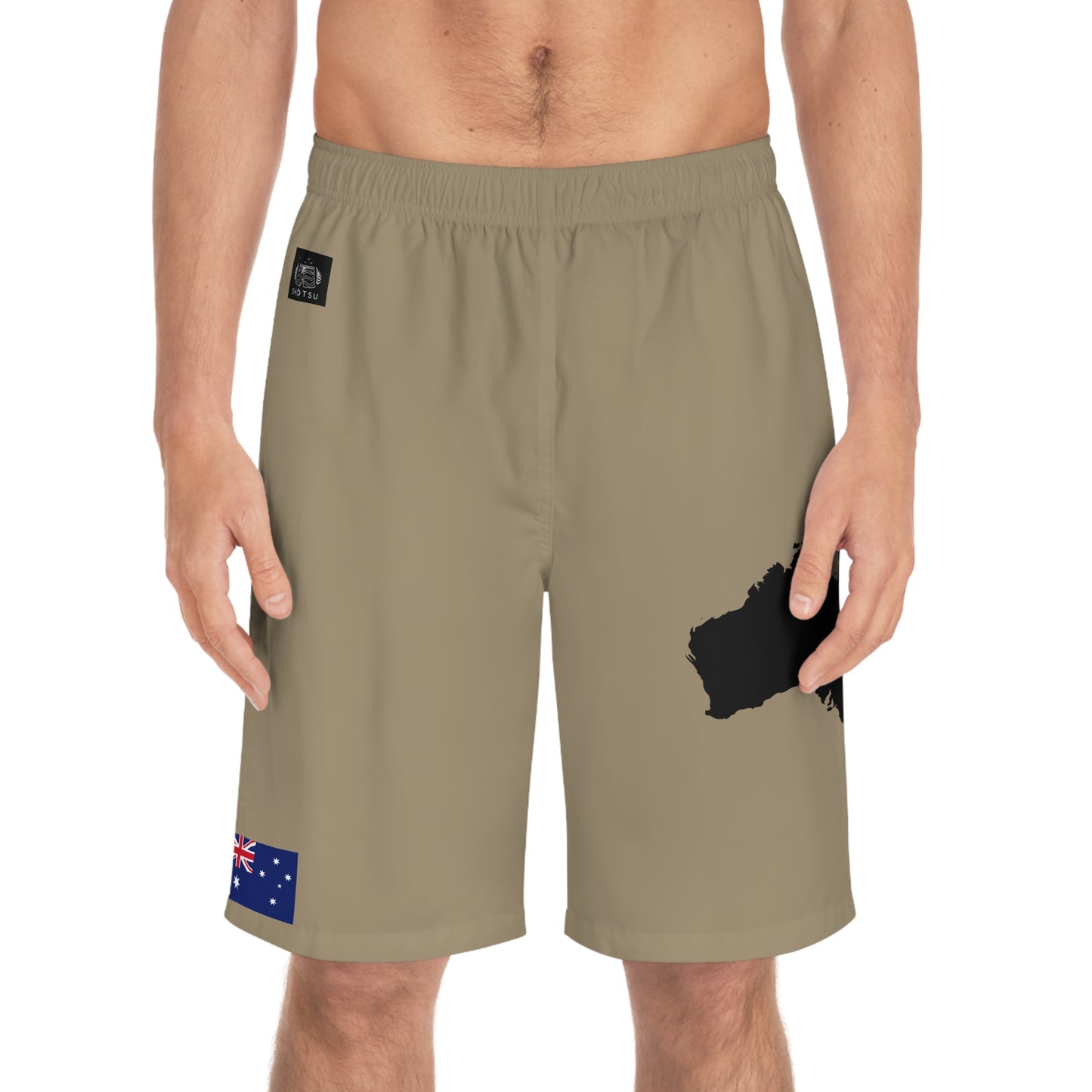 Australian Pride Board Shorts Khaki
