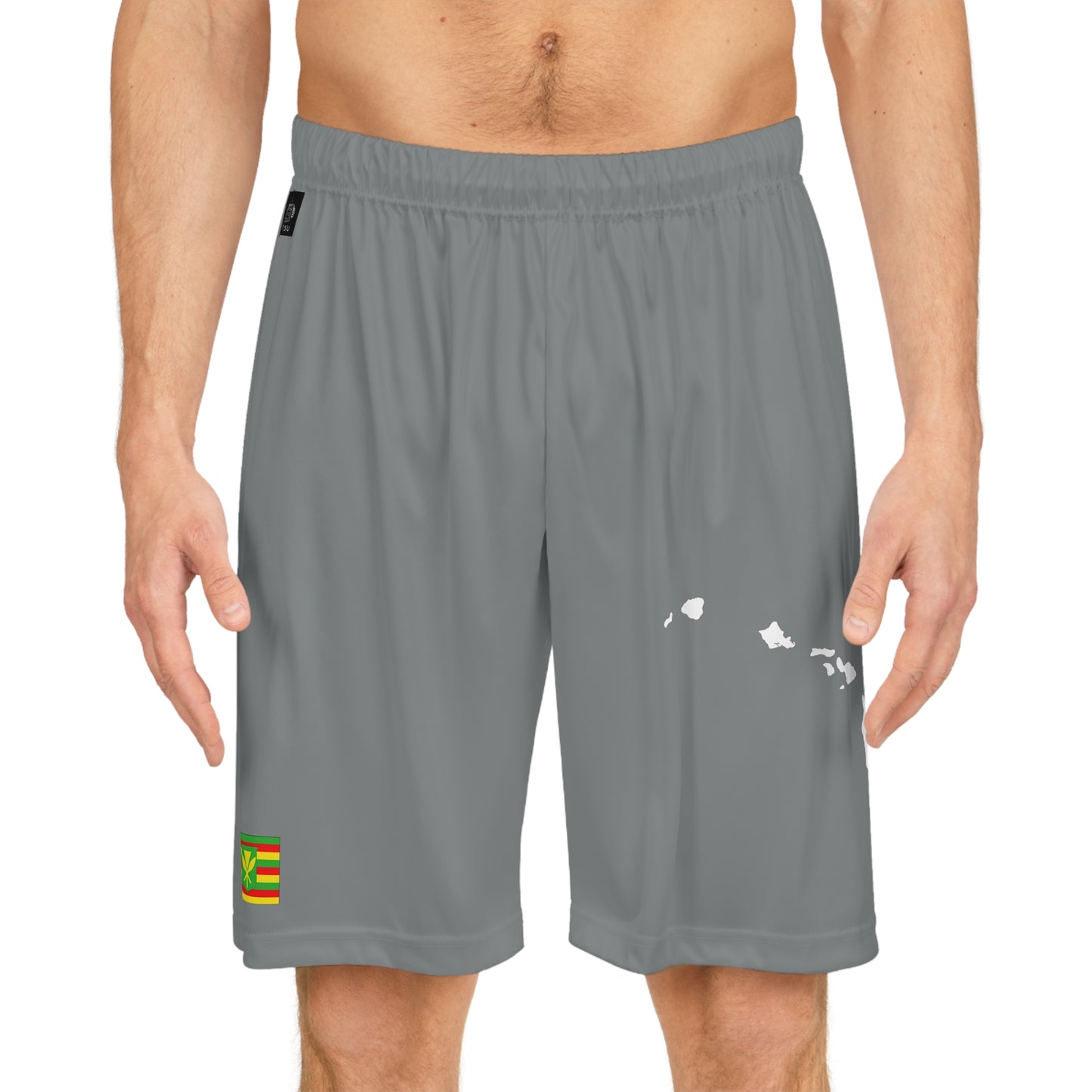 Hawaiian Pride Basketball Shorts Gray/White