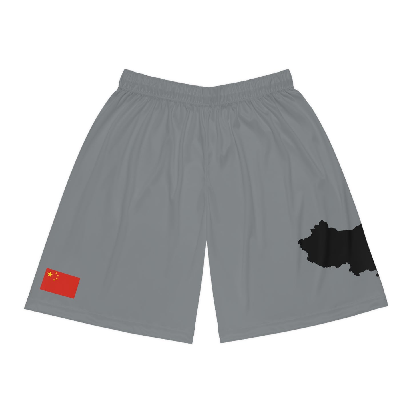 Chinese Pride Basketball Shorts Gray