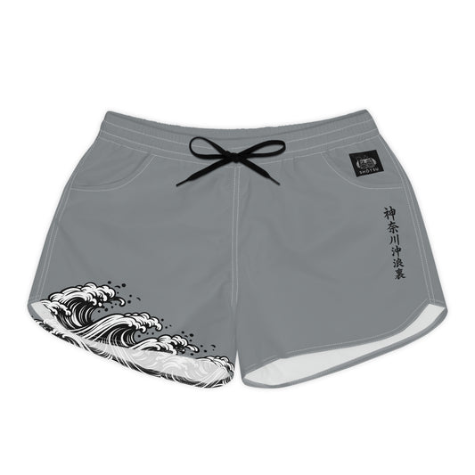 Wave of Kanagawa Women's Casual Shorts Gray