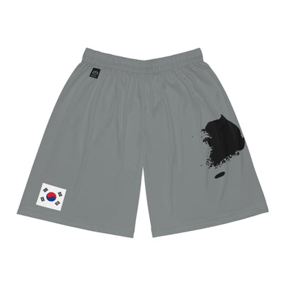 South Korean Pride Basketball Shorts Gray