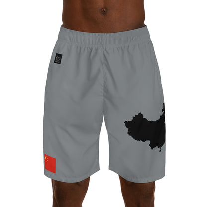 Chinese Pride Jogger Shorts Gray