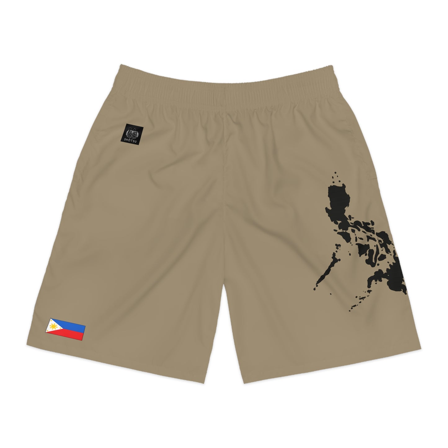 Filipino Pride Jogger Shorts Khaki