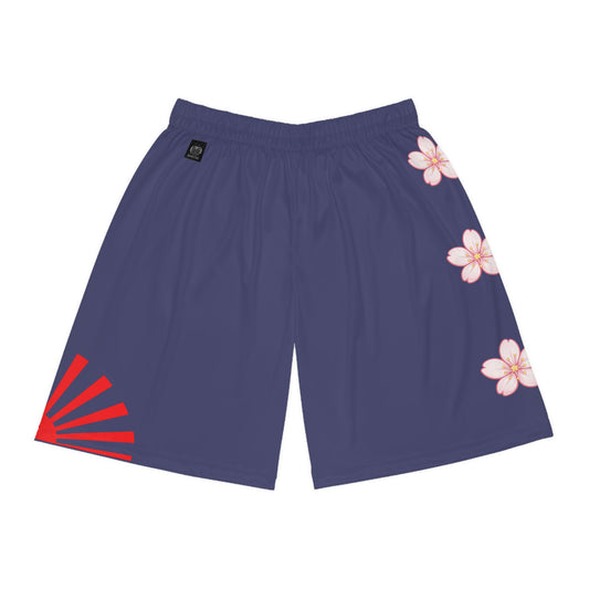 Rising Sun / Sakura Basketball Shorts Blue