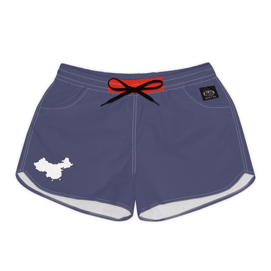 Chinese Pride Women's Casual Shorts White/Blue
