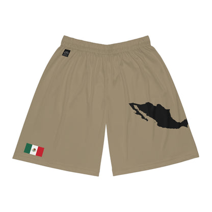 Mexican Pride Basketball Shorts Khaki
