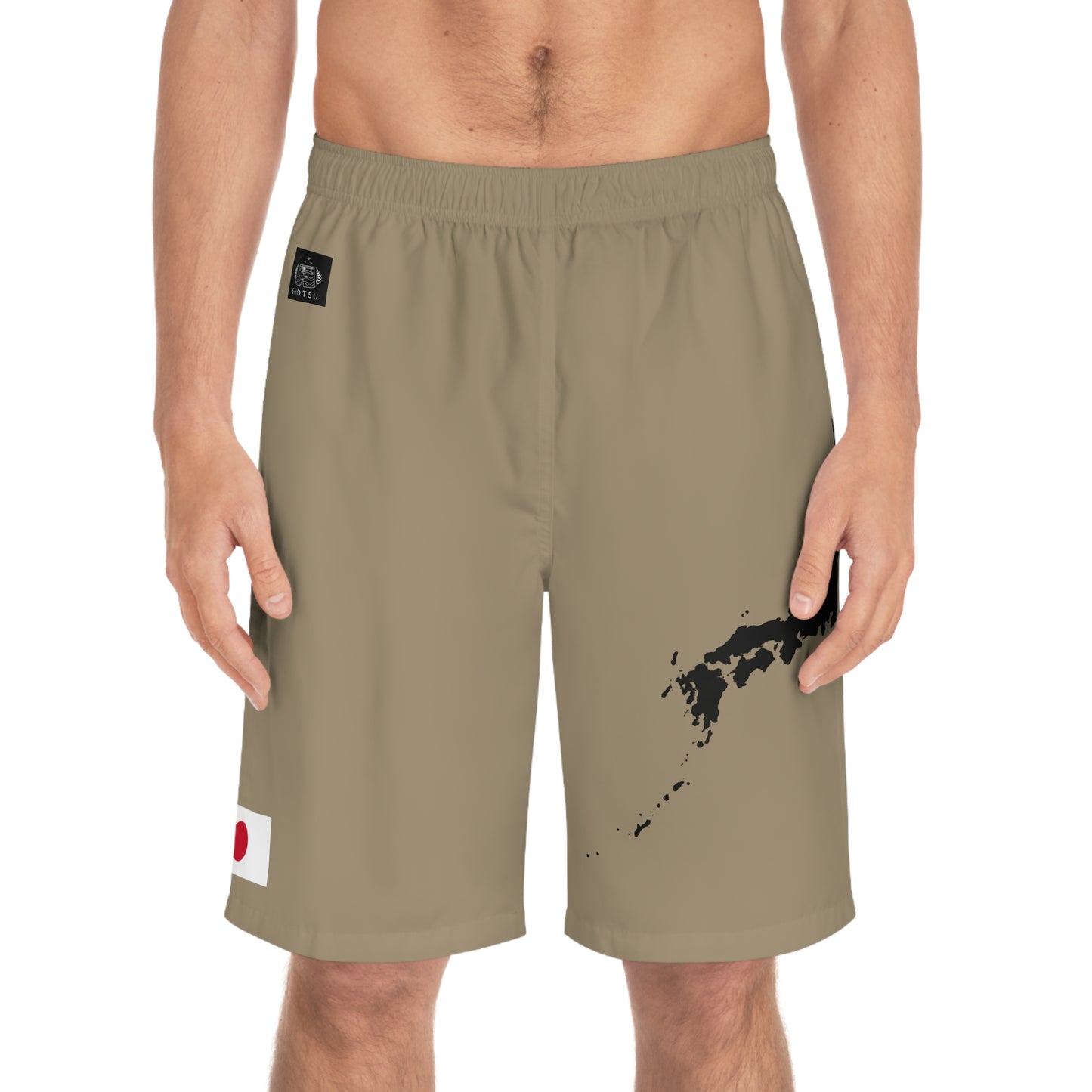Japanese Pride Board Shorts Khaki